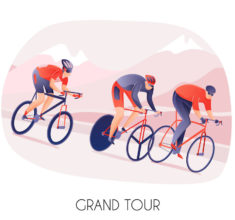 Cycling Tour Illustration